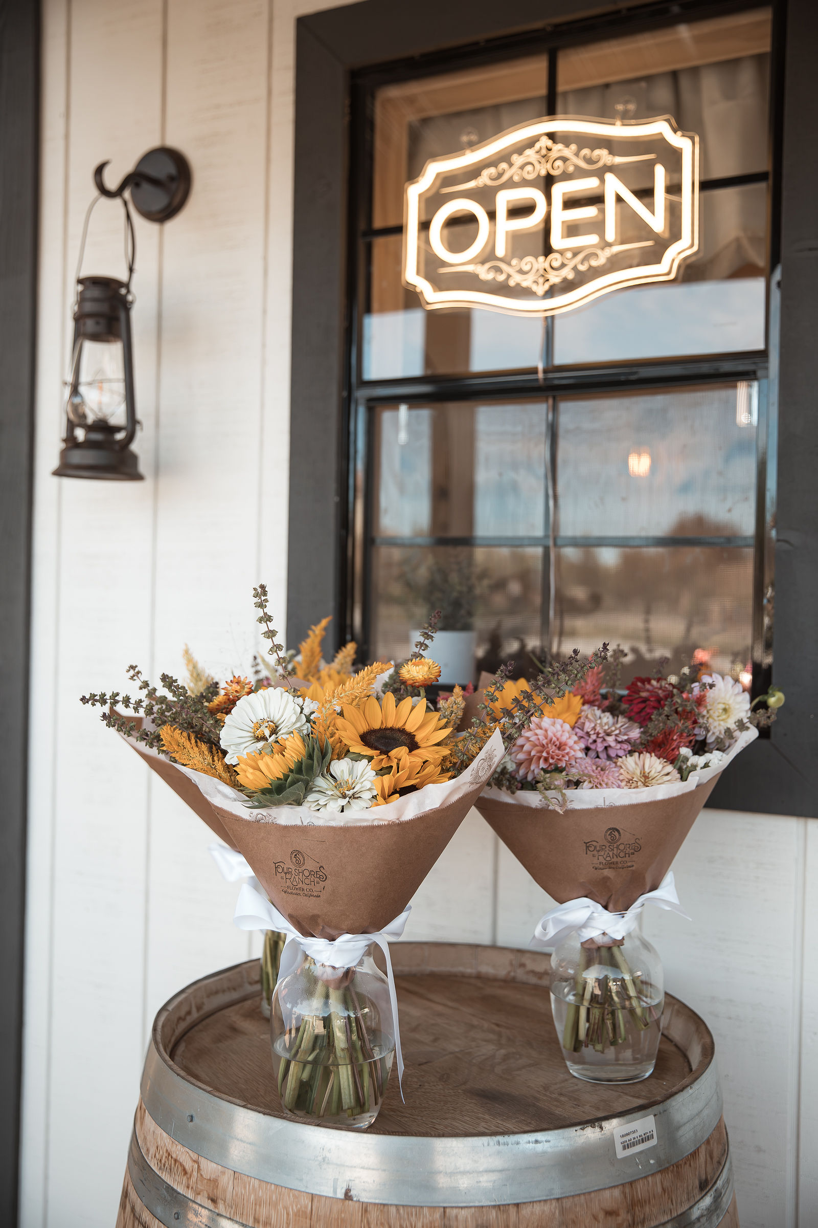 Buckets of fresh cut stems ready for the Bloom Saloon